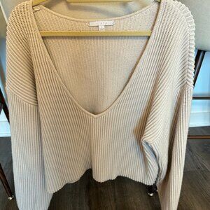 Lunya Cozy Cotton Silk Reversible Pullover Sweater